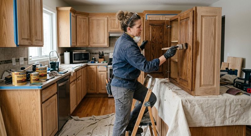 Kitchen Cabinet Staining in Muncie, IN