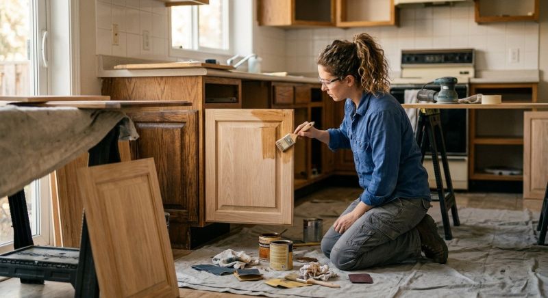 Kitchen Cupboard Refinishing in Carmel, IN