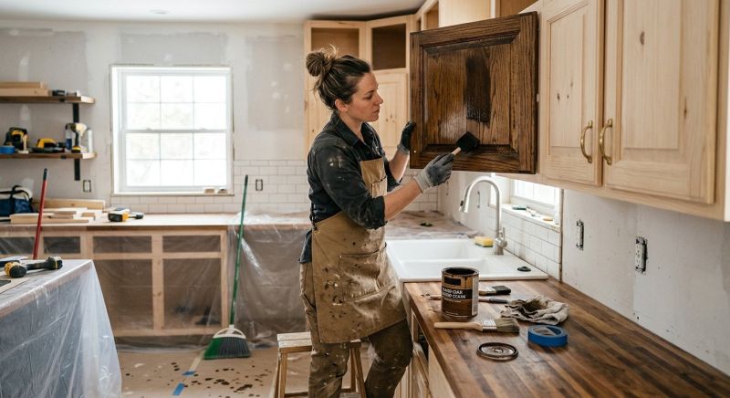 Built In Cabinetry Staining in Muncie, IN
