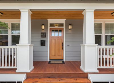 Refreshed porch and columns