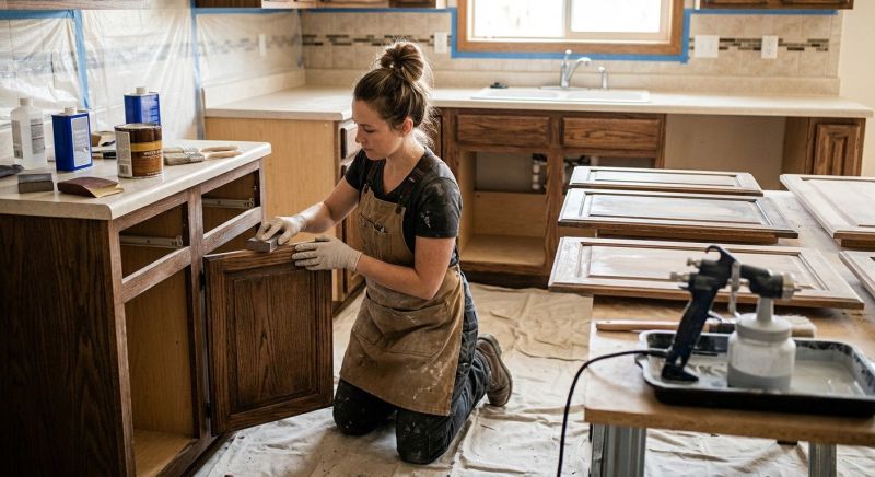Kitchen Cupboard Refinishing in Terre Haute, IN