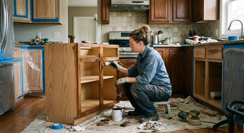 Wood Cabinet Refinishing in Dayton, OH